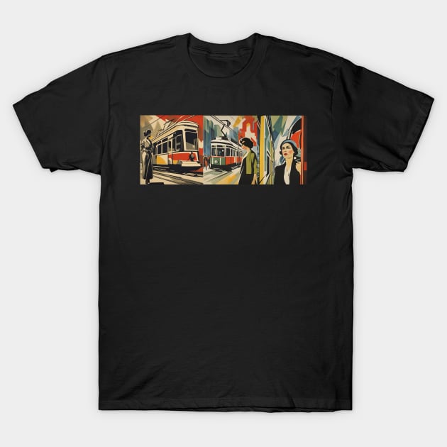 The Art of Trams - Soviet Realism Style #002 - Mugs For Transit Lovers T-Shirt by coolville